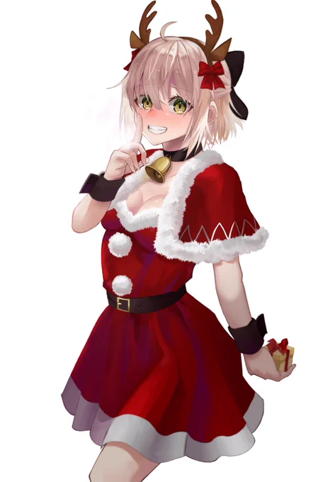 「マスター、沖田さんからのクリスマスプレゼントですっ!」
#FGO #FateGO 