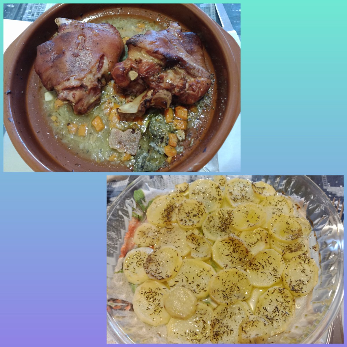 bea_p85's tweet image. Hoy hay comida especial #codillo con patatas.

#Navidad
#NavidadEnFamilia 
#YoCocinoEnCasa