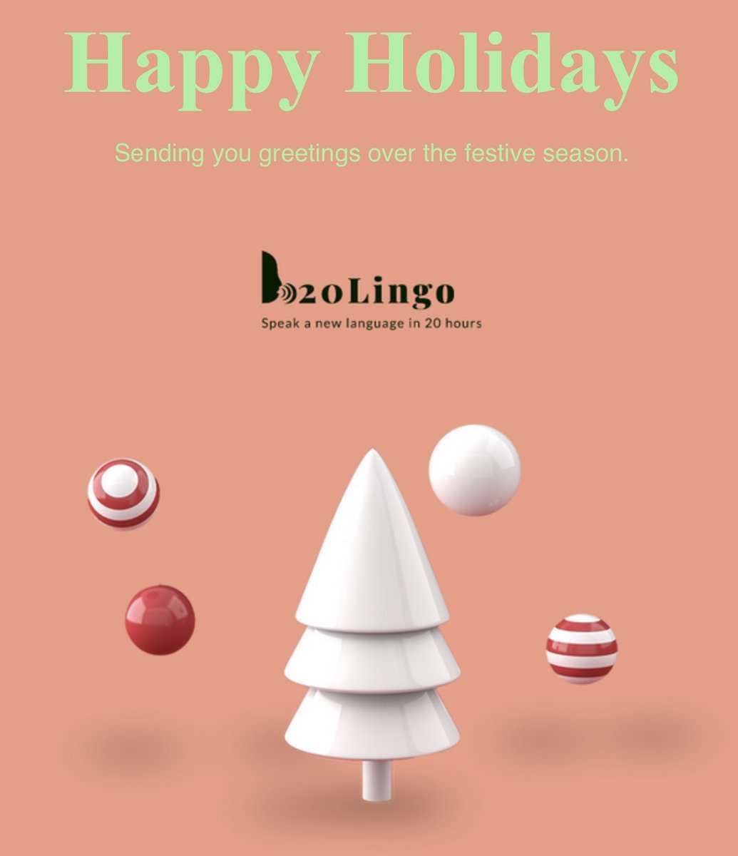 20Lingo's tweet photo. Holidays are a time for spreading joy. Thank you to all our students from around the world, we’re grateful for your loyalty and support.
#MerryXmas #HappyNewYear2021 https://t.co/VyUgoiLoPu