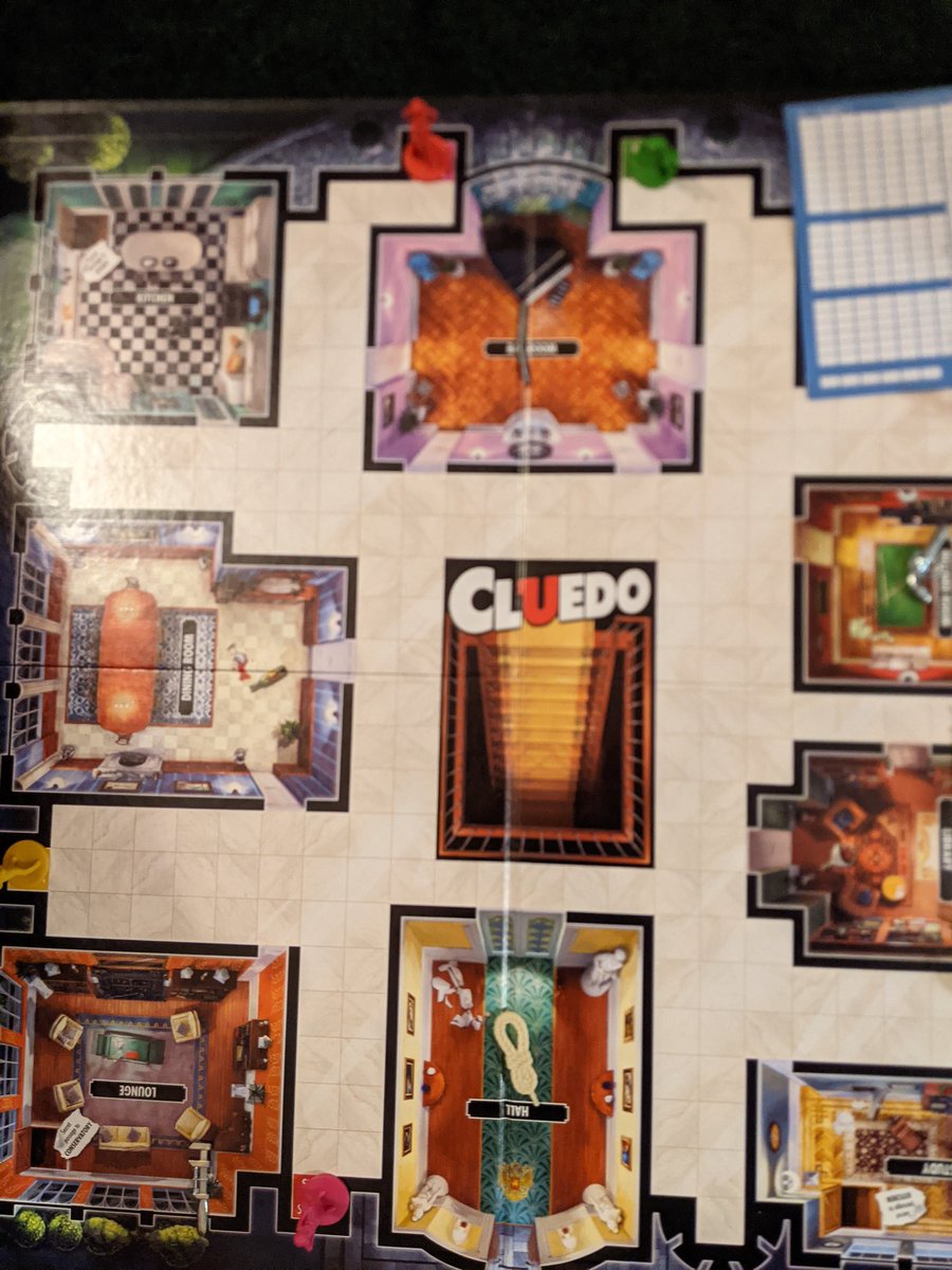 Our 5 year old is a pretty sensitive soul, I'm pretty sure if he actually understood what Professor Plum did with the Lead Pipe in the Conservatory, he would have nothing to do with it. #Cluedo