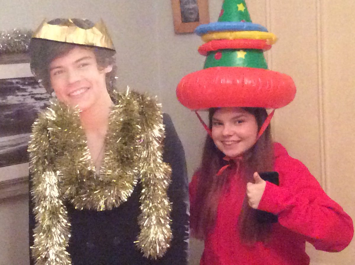 Youngest daughter quite made up that Harry joined us for Christmas dinner!  The hat was for an after dinner game that she was scarily good at!