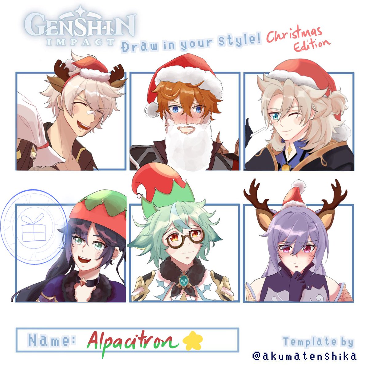 Rui Genshin Impact Draw In Your Style Christmas Edition Merry Christmas Everyone Individual Shots Below Hehe Genshinimpact 原神 T Co Noekccawgg