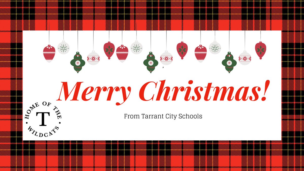 Merry Christmas from Tarrant City Schools! #tarrantal #tarrant #tarrantalabama #tarrantcityschools #education #alabamaeducation #gowildcats #tarrantwildcats #birminghamal #birminghamalabama #jeffersoncounty #jeffersoncountyal #tarrantparent #tarrantstudent