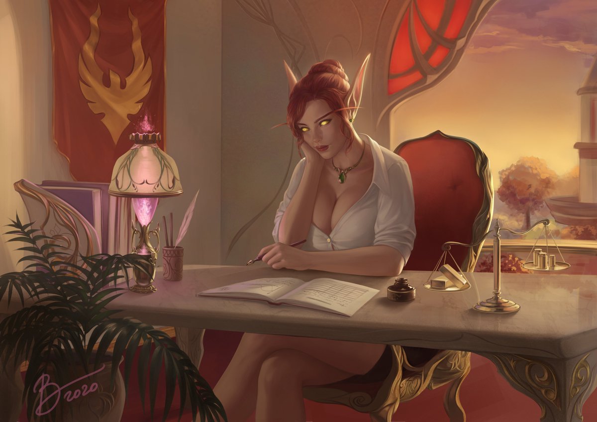 TheArtWarcraft's tweet image. Bloodelf Avalina  drawn by @BeaulineArt   character owned Ava 

#warcraft #bloodelf #Wow #commission #Art #artwork