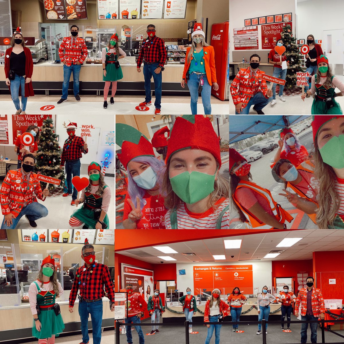 PosadaMeli's tweet photo. Let’s take a moment to thank the real Santa’s elves! I couldn’t be more proud of this amazing team for all the joy/happiness that we keep bringing together to our guests. Merry Christmas to you all❤️🎄#T2848 #Wearetarget #MerryChristmas @EderMendes01 @Cristina_Soto2 @Izabella121 https://t.co/G2oxqbj4bN