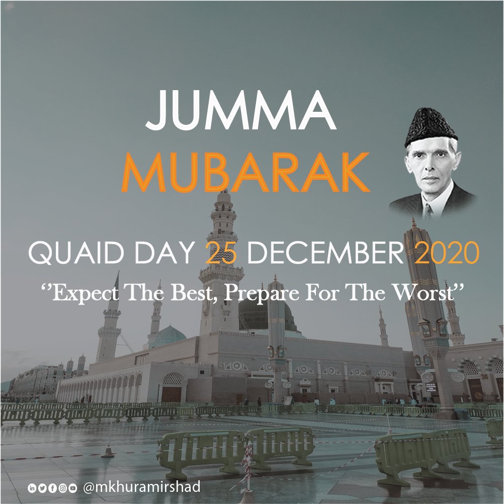 mkhuramirshad's tweet photo. Beloved Leader Quaid-e-Azam Said 
"With faith, discipline and selfless devotion to duty, there is nothing worthwhile that you cannot achieve"
The thing, we have to do is just to concentrate on it
#JummahMubarak #blassedfriday #mkhuramirshad #quaidday #quaideazam #25December https://t.co/urAe61u5UL