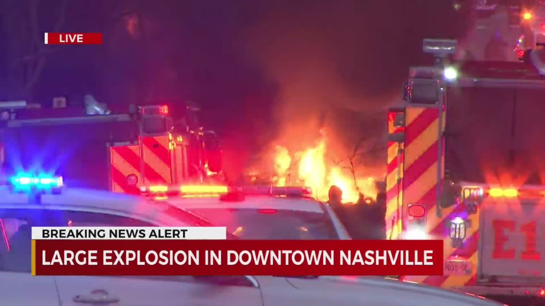 JoshBreslowTV's tweet photo. #UPDATE: Release from @NashvilleEOC refers to this morning's intentional RV explosion at 2nd/Commerce in downtown Nashville as "an intentional bombing incident." https://t.co/dDhZbWY674