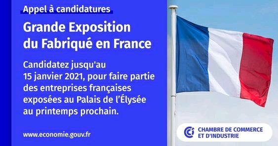 CCI_93's tweet photo. 2ND EDITION DE LA GRANDE EXPOSITION DU FABRIQUÉ EN FRANCE 2021. Votre entreprise « Fabrique en France » et vous souhaitez participer, il vous suffit de remplir le formulaire pour déposer votre candidature avant le 15 janvier 2021: https://t.co/b2nNCy2A7n #cci_93 #entreprises https://t.co/xA2R5VzCQj