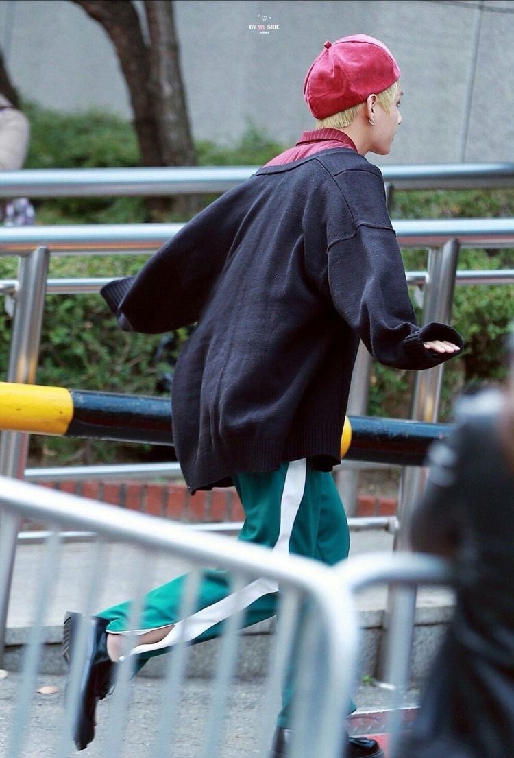 with his oversized cardigan