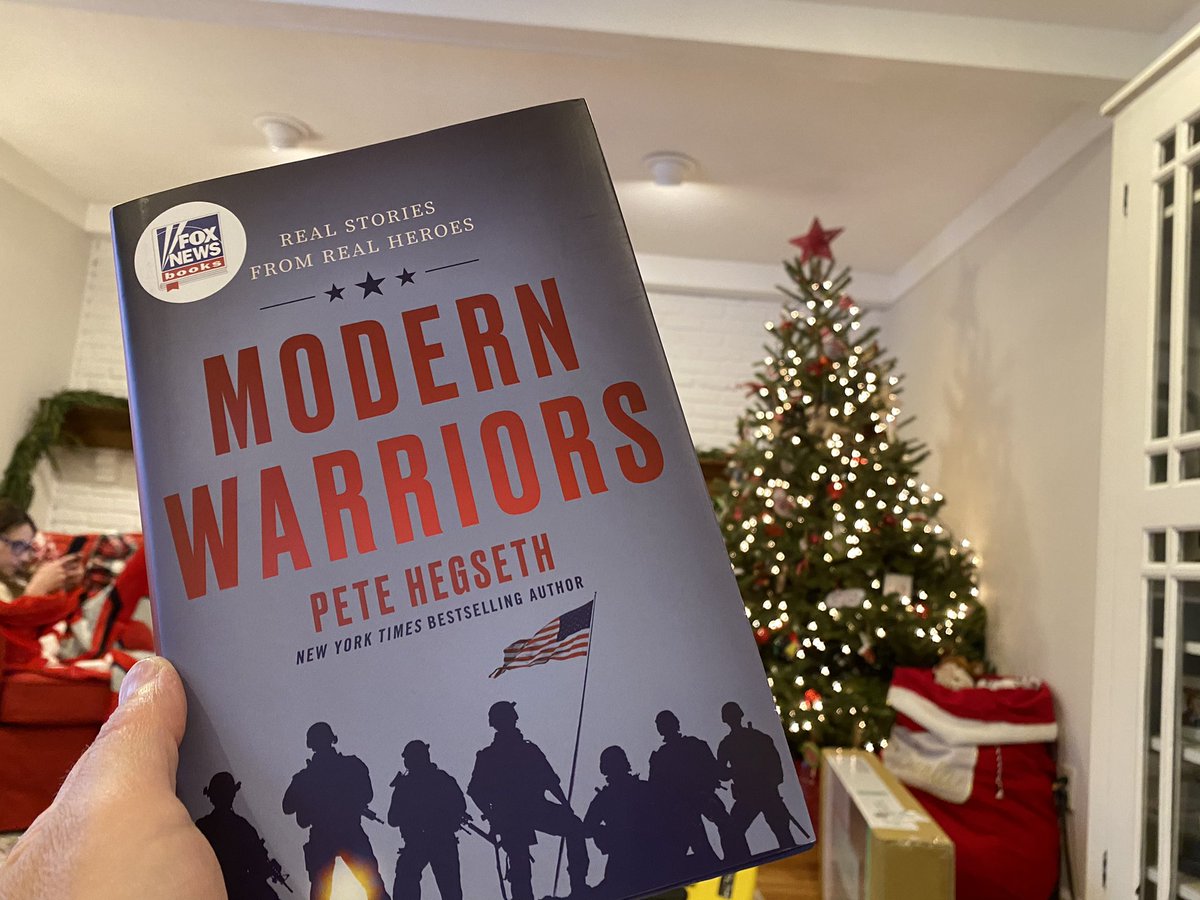 Excited to read a book that was under the tree for me. #modernwarriors. <a href="/PeteHegseth/">Pete Hegseth</a>