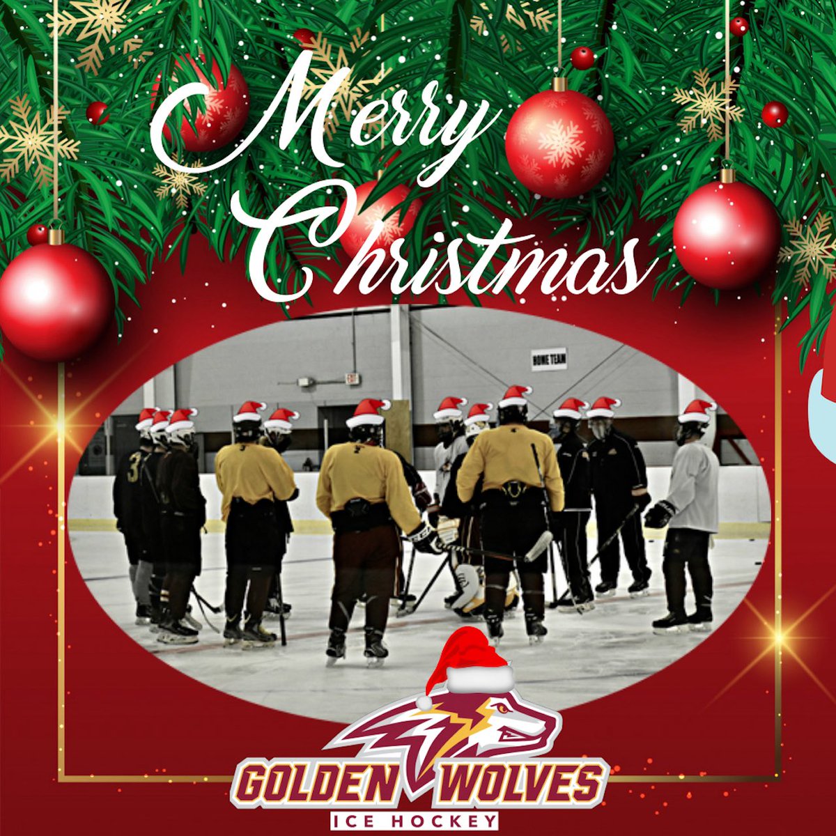 AUpuck's tweet photo. From Our Family To Yours!!!🐺🎅🏻🤘🏻🎄 #AUpuck #SantaWolves https://t.co/2lPoyKKAIJ