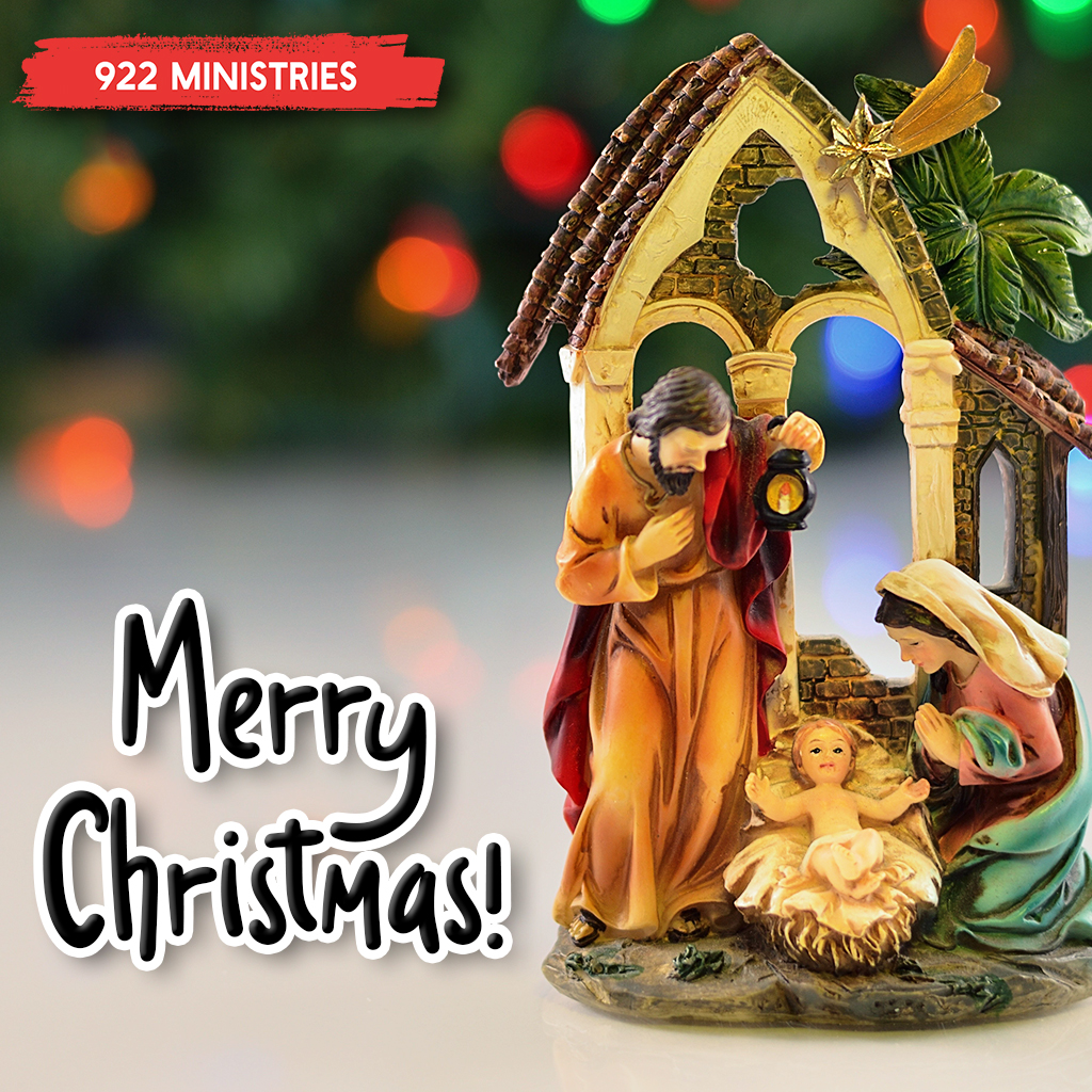 Merry Christmas! May this day and every day be filled with the hope, joy, peace, and love that Jesus brings.