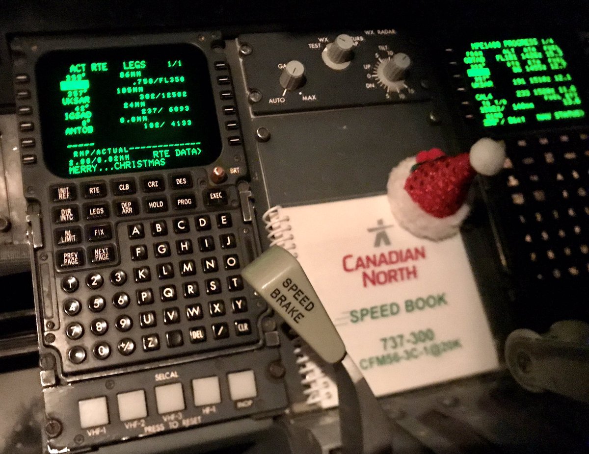 lavalstgermain's tweet image. Merry Christmas et Joyeux Noël from 37 000 ft at the pointy end of that contrail in the sky above you. @CanadianNorth #pilotviews #crewlife