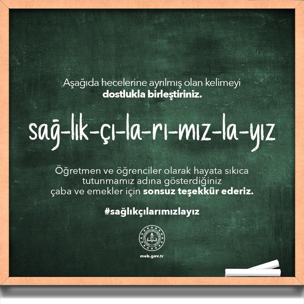 #sağlıkçılarımızlayız
sağ-lık-çı-la-rı-mız-la-yız

<a href="/tcmeb/">Millî Eğitim Bakanlığı</a> <a href="/saglikbakanligi/">T.C. Sağlık Bakanlığı</a> <a href="/ziyaselcuk/">Ziya Selçuk</a> <a href="/drfahrettinkoca/">Dr. Fahrettin Koca</a> <a href="/hmetebuhara/">Hüdayar Mete BUHARA</a> <a href="/turanakpinar/">Turan AKPINAR</a> <a href="/Yasarturk6155/">Yaşar TÜRK</a>