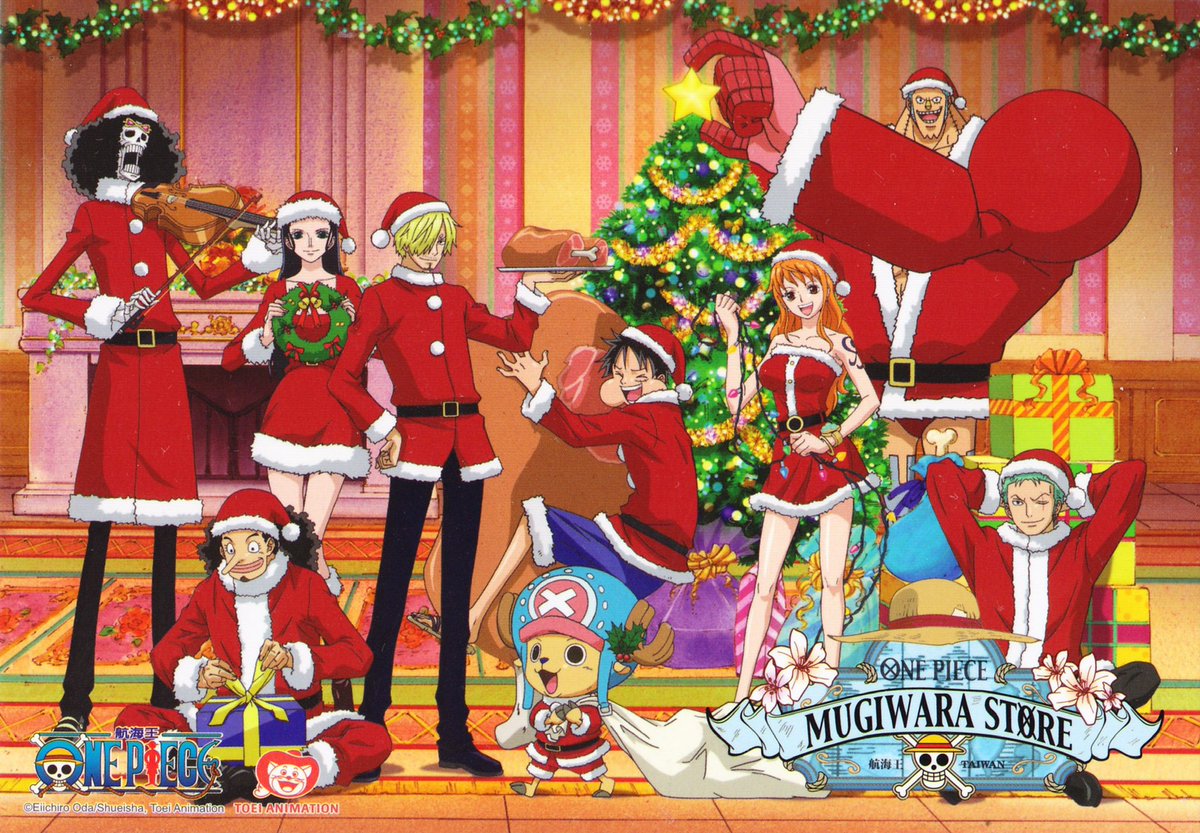 animals of one piece 🏴‍☠️ on X: merry christmas and happy holidays from  your favorite mugiwaras! 🤗  / X