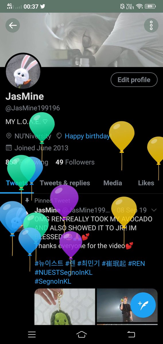 Jasmine Got Balloons Today Hbd To Me