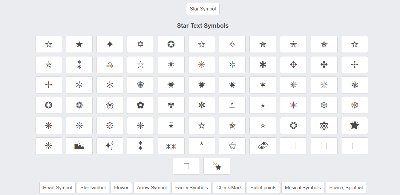 Twitter 上的Copy and paste symbols：\