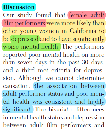 Another scientific study found that porn actresses (aka OnlyFanners/premium Snapchatters) were more likely to be depressed and have worse mental health. https://ps.psychiatryonline.org/doi/full/10.1176/ps.62.6.pss6206_0639