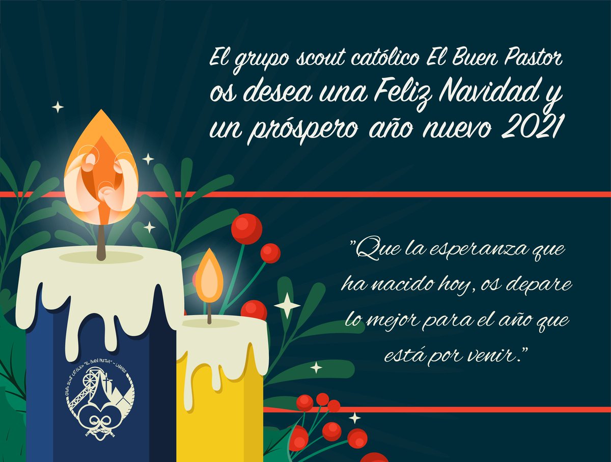 Desde el grupo scout El Buen Pastor, queremos desearos que el niño Dios que ha nacido, os llene de amor, alegría, paz y esperanza para el nuevo año que ya asoma ☺️

🎊🎊🎊🔔¡¡𝐅𝐄𝐋𝐈𝐙 𝐍𝐀𝐕𝐈𝐃𝐀𝐃!!👶🏻🎊🎊🎊

#GSCElBuenPastor #EBP #Linares ⚜️