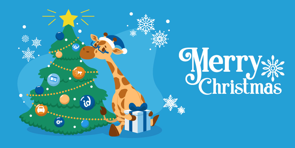 idwebapp's tweet photo. From us at iD Websites, #MerryChristmas. We hope you don't have any giraffes try and eat your tree today! https://t.co/mCkIJGXwF1