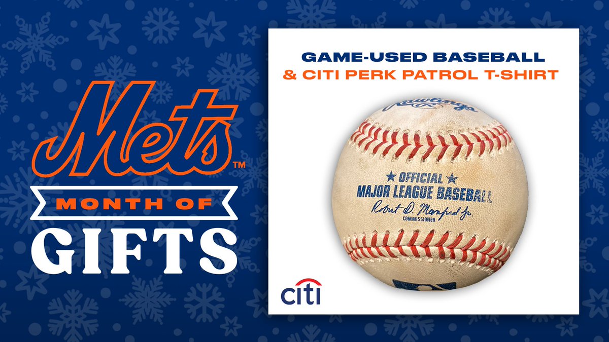 Mets's tweet image. ⚾️ RT TO WIN 👕

For every 500 retweets this gets, we will give away a 2020 game-used baseball and Citi Perk Patrol t-shirt, courtesy of @Citi! #MetsMonthOfGifts
