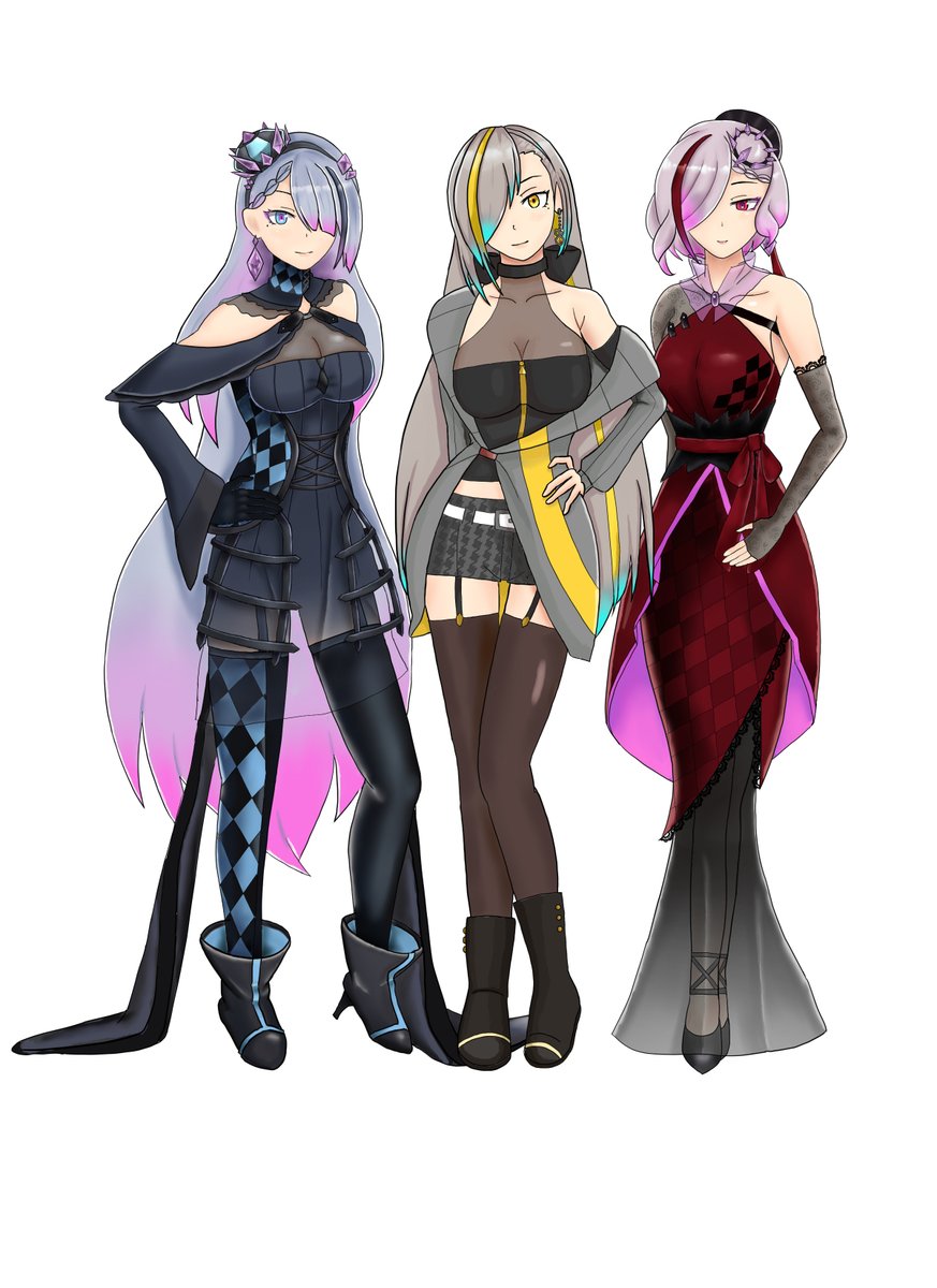 2作品目 歌衣メイカさん、イツミさん、アズミさんを描いてみました。 3 ...