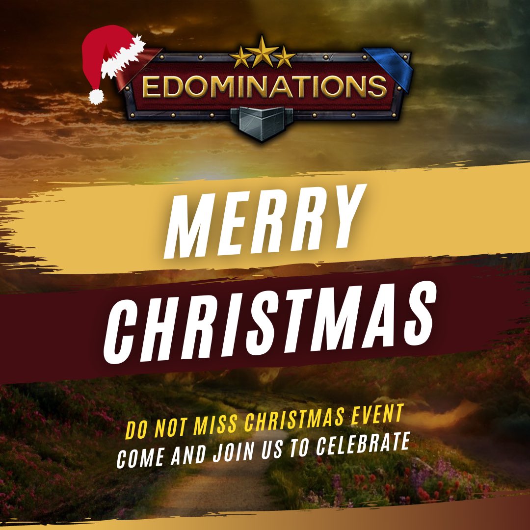 e_Dominations's tweet photo. Merry Christmas! 🎁🎉

#merrychristmas #merrychristmas🎄 #event #christmasevent #war #game #wargame #wargames https://t.co/wYU3O7LcSe