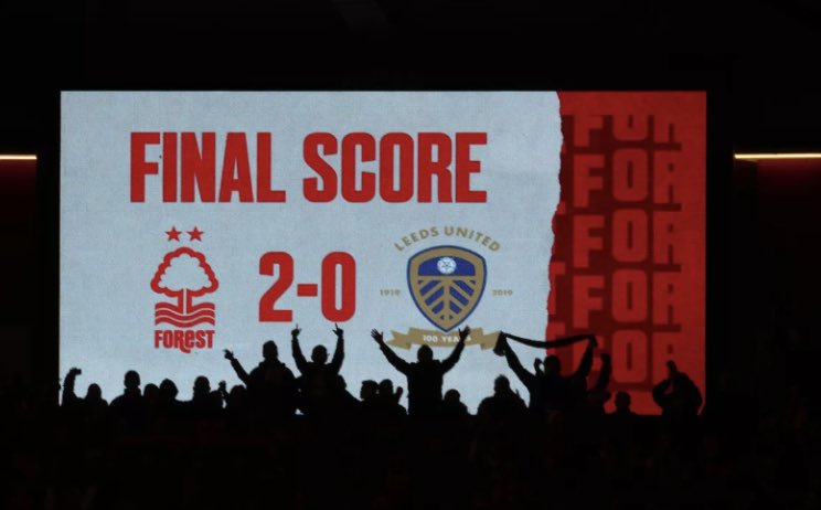 8/2/20Once again this league is proving too easy for the mighty whites, so they decide to spice it up again by losing 1-0 at home to Wigan and then 2-0 away to promotion chasing Nottingham Forest. The result leaves Leeds in second, just above Fulham on goal difference.