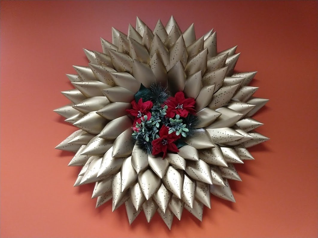 Computer Punch Card Wreath