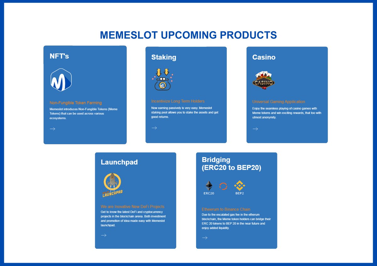 MemeslotO's tweet photo. $MEMESLOT UPCOMING PRODUCTS!

Visit : https://t.co/qNam1DR061

#MSLOT #Defi #Uniswap #DefiFarming https://t.co/KwkkENCIYw