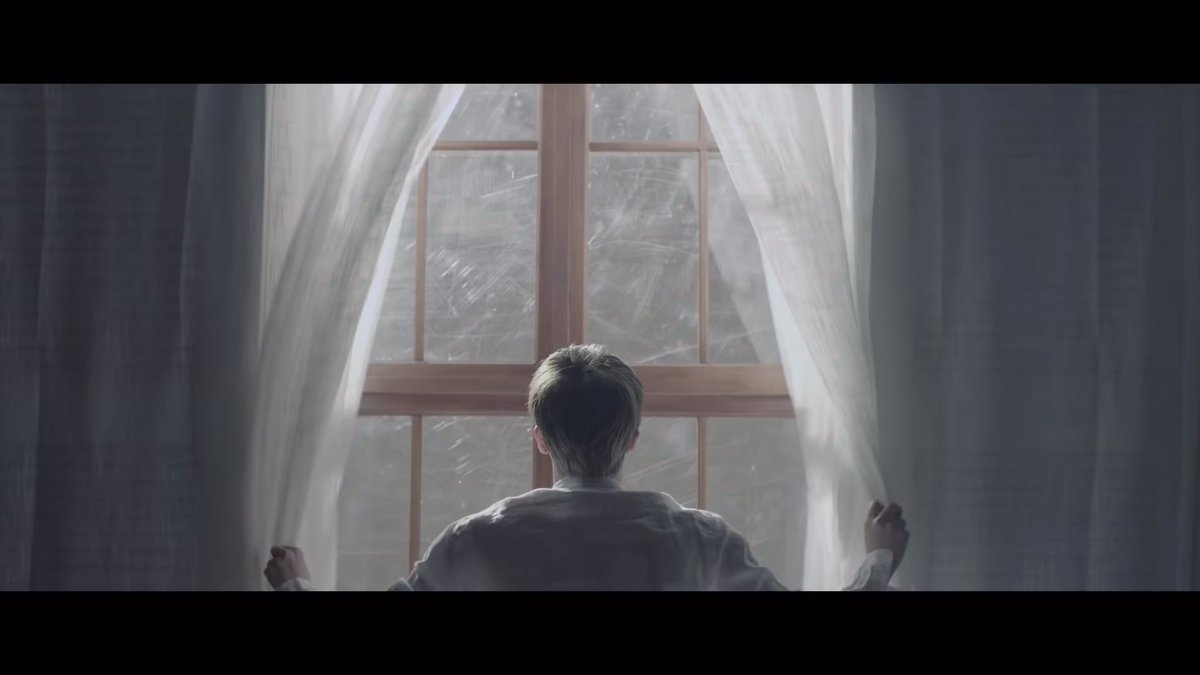 The first thing we see is Jin opening those curtains again... This comes from BU of course. And we've seen this in very specific places, in the webtoon, Euphoria and I need U,the song they just performed last week at the 2020 KBS Song Festival. INU is the first BU MV. @BTS_twt