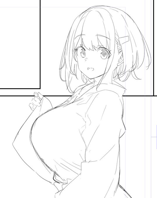 受難2の導入最初の方の一夜ちゃん下書き
めっちゃ可愛く描けた😭 