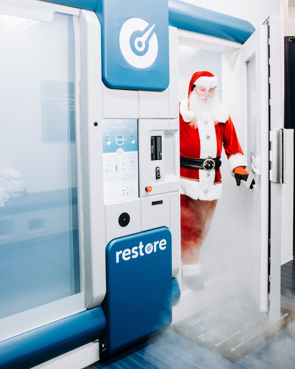 RestoreKaty's tweet photo. Merry Christmas from our Restore Fam (including Santa), to yours. 🎄
#restore #restorecryotherapy #hyperwellness #behyperwell #domore #recovery #health #wellness #feelgood #lifestyle #motivation #selfcare #recoveryzone #betterhealth #energize #healthylifestyle #energyboost https://t.co/DU7imatgVO