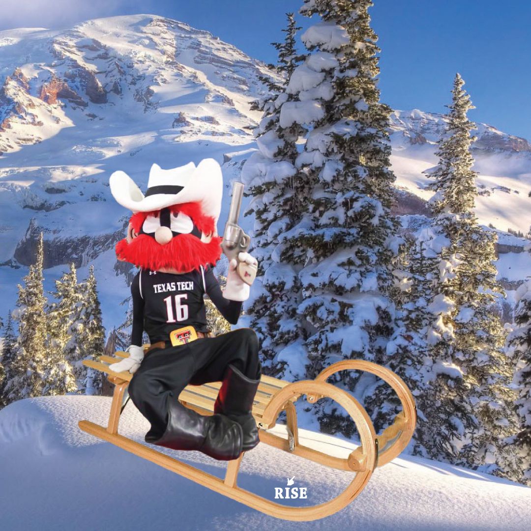 You've heard of elf on the shelf, but have you heard of Raider Red on a sled?? 🛷 

We hope you have a happy and safe holiday season!
- Your friends at RISE ❤️