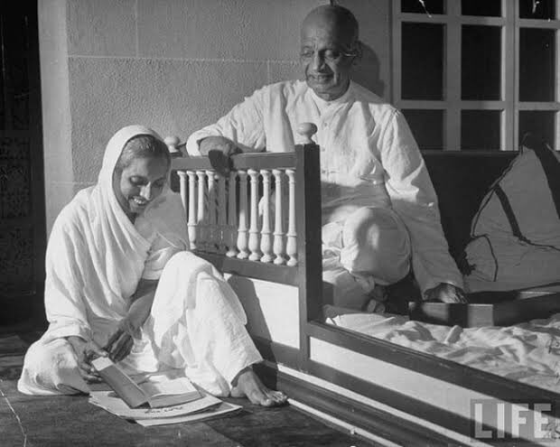 While Maniben (Patel's daughter and de facto secretary) would sit cross-legged with a Parker fountain pen taking notes, Patel would say, 'V P, I want Baroda. Take him with you.' I was the bogeyman. So I got to know the Sardar very well.+