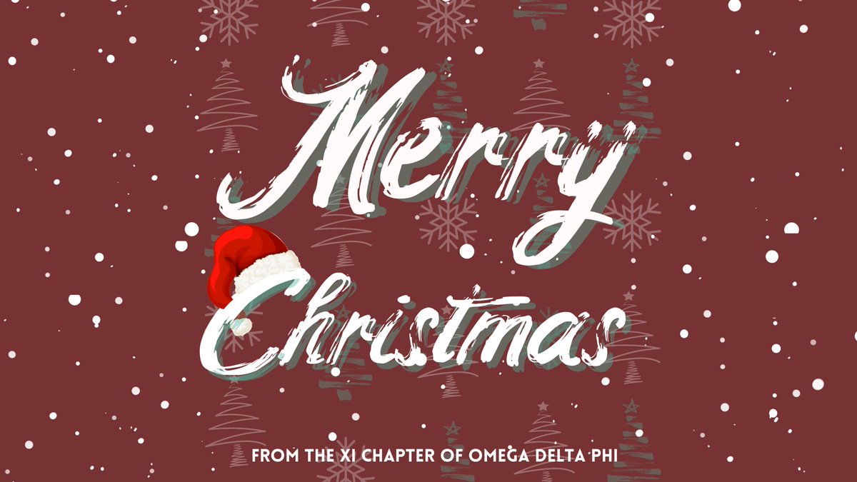 The Xi Chapter of Omega Delta Phi wishes everyone a joyful and memorable Christmas season! 🎄