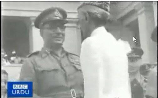 fly troops in. And the Pakistanis only came in when we started throwing the tribesmen out. It is only then that the Pakistani regular troops came in. I think it was General Akbar Khan, who was married to Begum Shah Nawaz's daughter; can't remember her name, dammit, I+