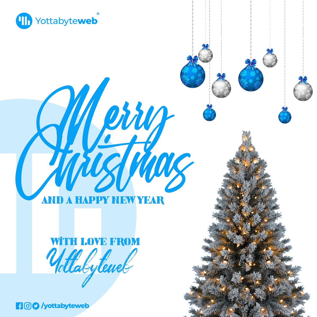 YottabyteWeb's tweet photo. Merry Christmas to y’all from all of us at YottabyteWeb 💙🤍 
_
#merrychristmas #yottabyteweb #Christmas #100DaysOfCode #BlackTechTwitter https://t.co/TDDzXIQYym