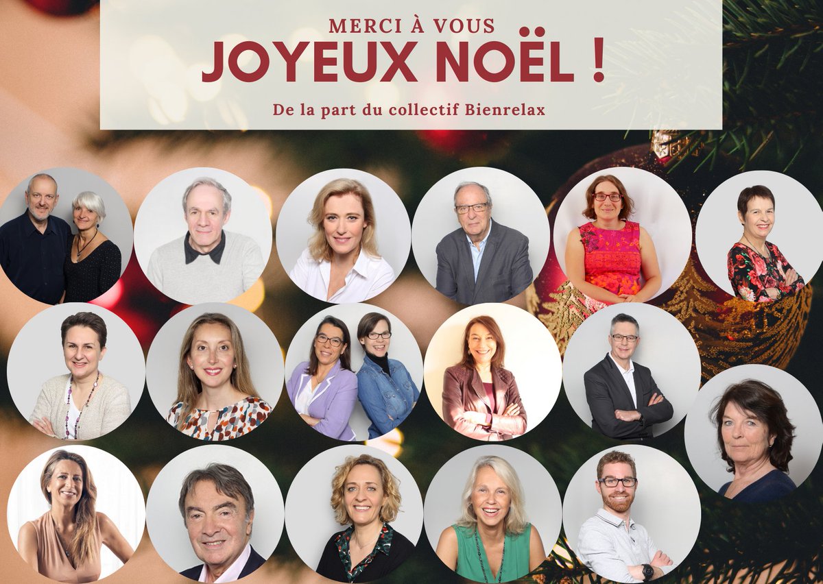 Joyeux Noël de la part du collectif Bienrelax et demain à 11h mon rdv Bienrelax pour une séance de sophrologie collective réservée aux sophrologues professionnels et en cours de formation. 
#sophrologie #réseauBienrelax