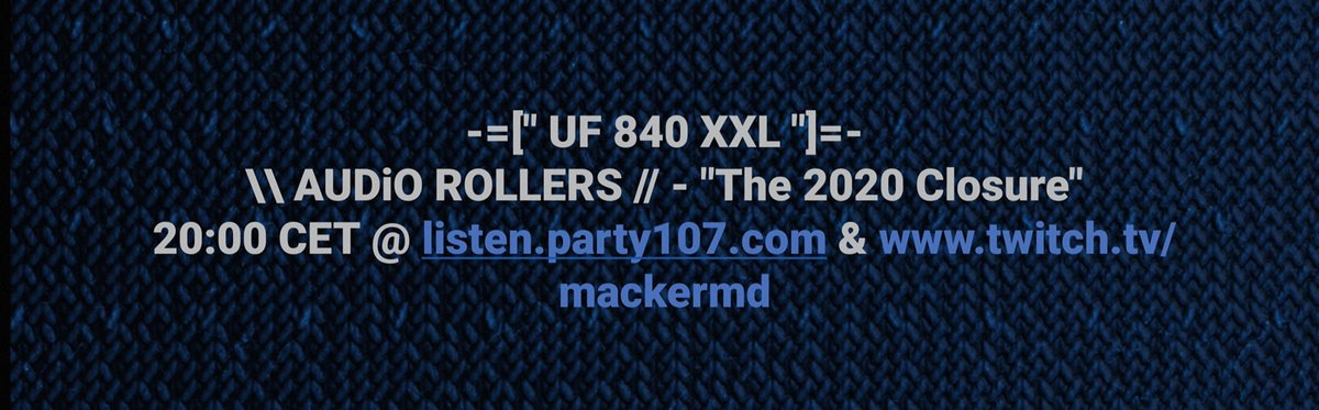 On NOW: AUDiO ROLLERS - UF 840 XXL SET 1 - party107.com/set/17630/dj-a… (use link to vote/rate) #UF #UF840 #UF840XXL #LASTSHOWOF2020 #AUDIOROLLERS #PARTY107 #UNLIMITEDFRIDAY