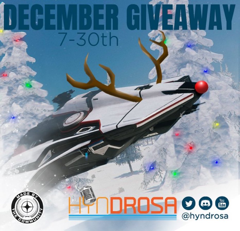 Hyndrosa's tweet photo. Merry Xmas everyone! As we near the end of 2020 we look back & appreciate all our viewers, channel VIPs & Star Citizens! We have one of the most amazing communities & we wouldn’t be anywhere w/out y’all! Cya in a few days for our MSR giveaway close out! #StarCitizen #QuantumCafe https://t.co/xOf0roXI59