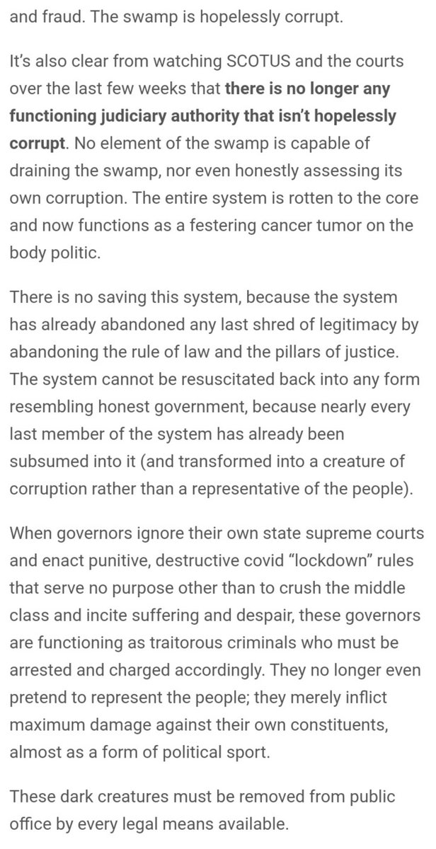 We the people have come to realize there is no mechanism by which swamp creatures will hold each other accountable. The FBI, for example, has become a corrupt cesspool of criminality and fraud. The FBI does not stop crime, it “manages” crime and in many cases initiates crimes