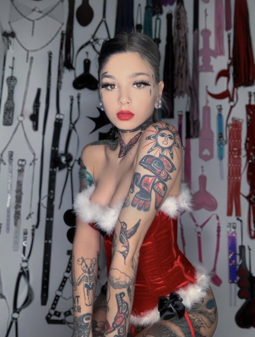 1 pic. leaking my own fav of last years x - mas tittie pic cause I was a baby face cutie & fuck it why