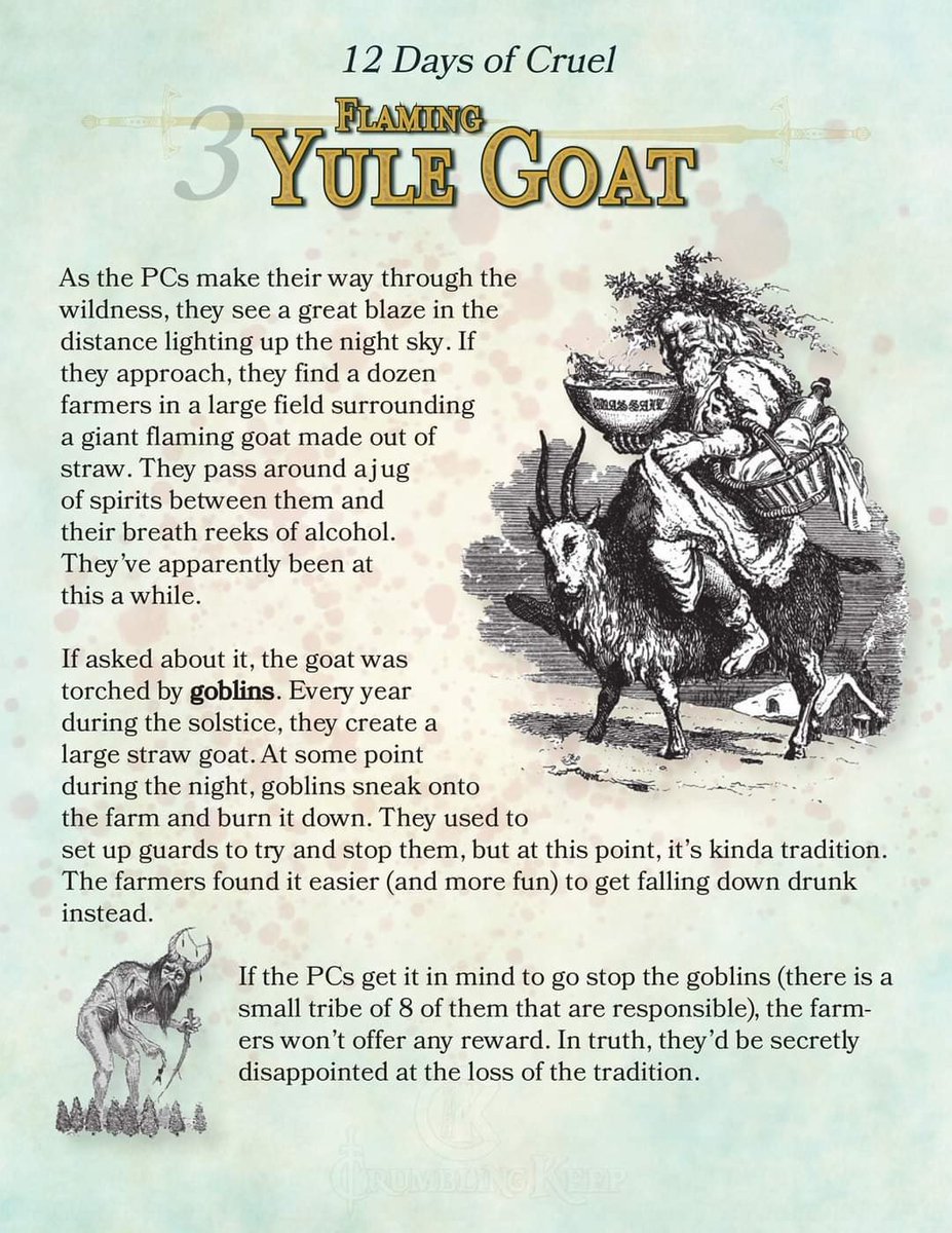 I may need to do a "12 Encounters of Critmas" one year...