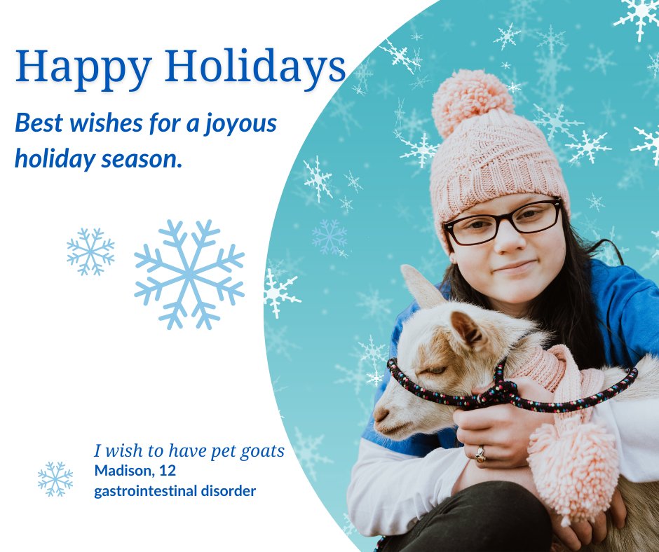 MakeAWishSC's tweet photo. Today we reflect on all the joy our community of supporters have brought wish families through the year. Thank you. We wish you a holiday season filled with love, peace and happiness. #makeawishsc #transformlives #happyholidays https://t.co/3KjXiZVNTw