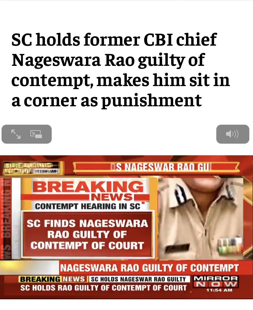 #9 Rao's when slapped with contempt, issued an unconditional apology, but Ranjan Gogoi, still furious, imposed a fine of Rs 1 lakh for contempt and asked Rao to sit in court till the court adjourned at four as punishment 
