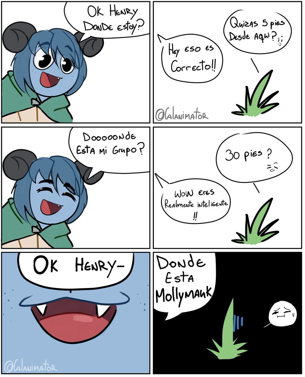 Calanimator's tweet photo. A little comic for fun of my favorite NPC of Critical role: Henry Crabgrass!!
English and Español version.
#criticalrolespoiler
.
.
.
#criticalrolefanart #criticalrole #criticalrolejester #criticalrolecomic #jestercriticalrole #jesterlavorre #henrycrabgrass #dnd #dndart https://t.co/sZTyTjYie2