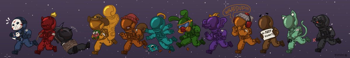 Chwengie's tweet image. My fave Among Us Crewmates ( and Impostors ) 
Here's to another great year!
#AmongUs