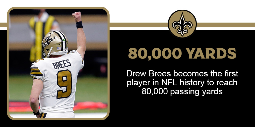 A new NFL mark for Drew Brees 🏅