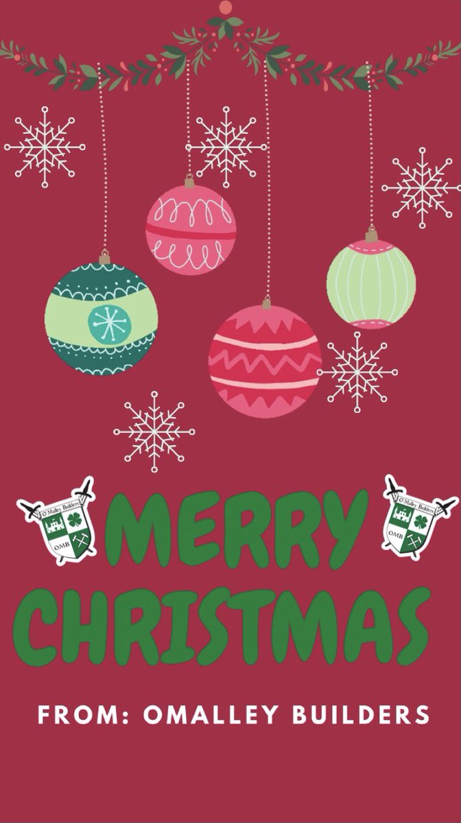 OMalleyBuilds's tweet photo. Merry Christmas from O’Malley Builders! 🎄🎁🎅🏻 Have a wonderful holiday!! #omalleybuilders #omb #homegoals #custombuilthomes #custombuilthomes https://t.co/aOYRzYPSHA